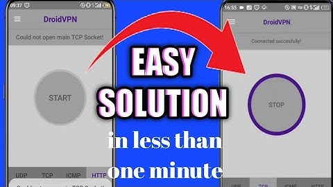 HOW TO REMOVE COULD NOT OPEN MAIN TCP SOCKET ON DROID VPN#droid#Tutorials