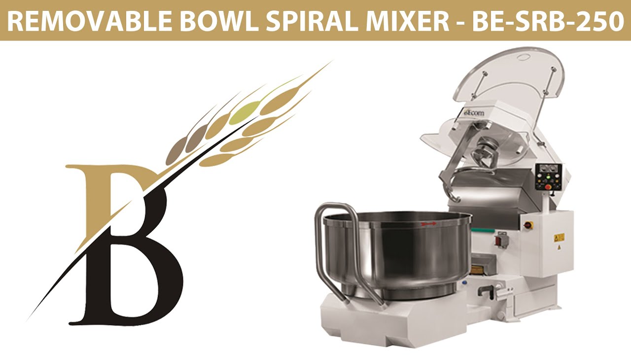 BEcom Removable Bowl Spiral Mixer - Commercial Bakery Equipment - BE-SRB-250