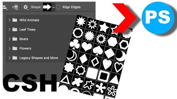 Save custom shapes CSH files in photoshop tutorial 2021 2020 CS6 CS5 etc
