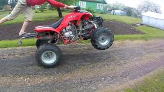 Trying to do wheele,but going bad.. Bashan bs7 200cc