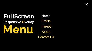Fullscreen Overlay Responsive Navigation Menu | Html5 CSS3 & JavaScript | Code4Education 2K20