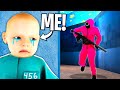 Becoming a BABY to COMPLETE Squid Game VR