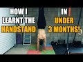 How I Learnt The Handstand (In Under 3 Months!)