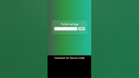 How to Create To-Do List || #html #css #javascript #coding #astechmaster