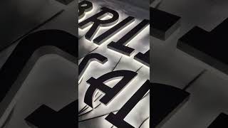✨ Black Stainless Steel Backlit Letters – Warm Elegant Glow ✨