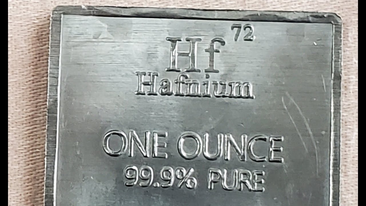 Hafnium metal - Used in NUCLEAR reactors, exotic bullion and rings!