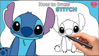 How to Draw Stitch Easy | Draw Disney Stitch Step by Step Tutorial