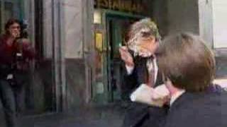 Bill Gates gets a cream pie in the face