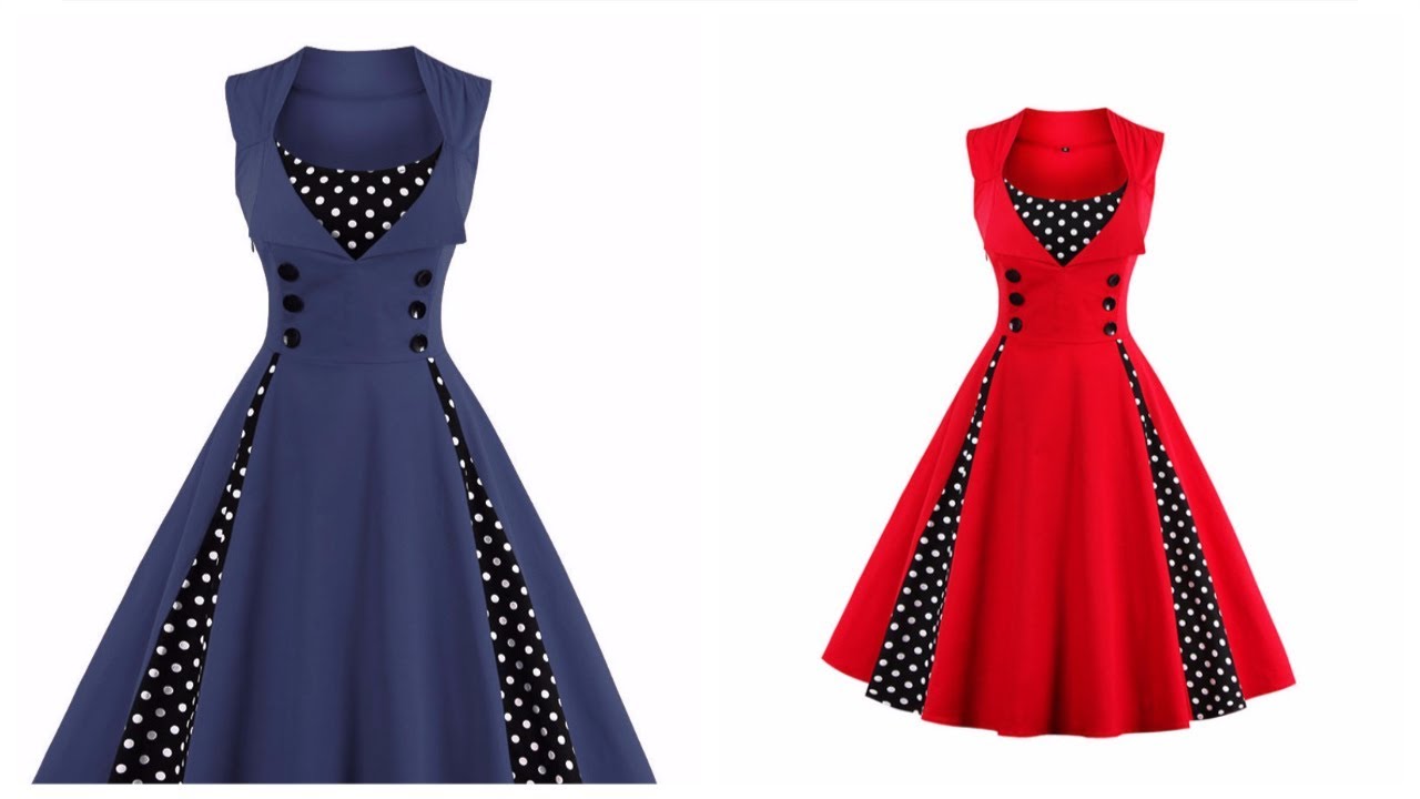 Одежда с AliExpress - Стильное  Деловое вечернее платье Plus с отделкой в горошек