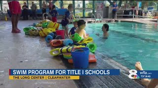 Local program providing free swimming lessons for students in Title I schools