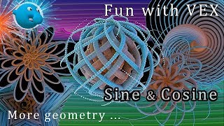 SideFX Houdini - Fun with VEX - Sine&Cosine -more geometry (full)