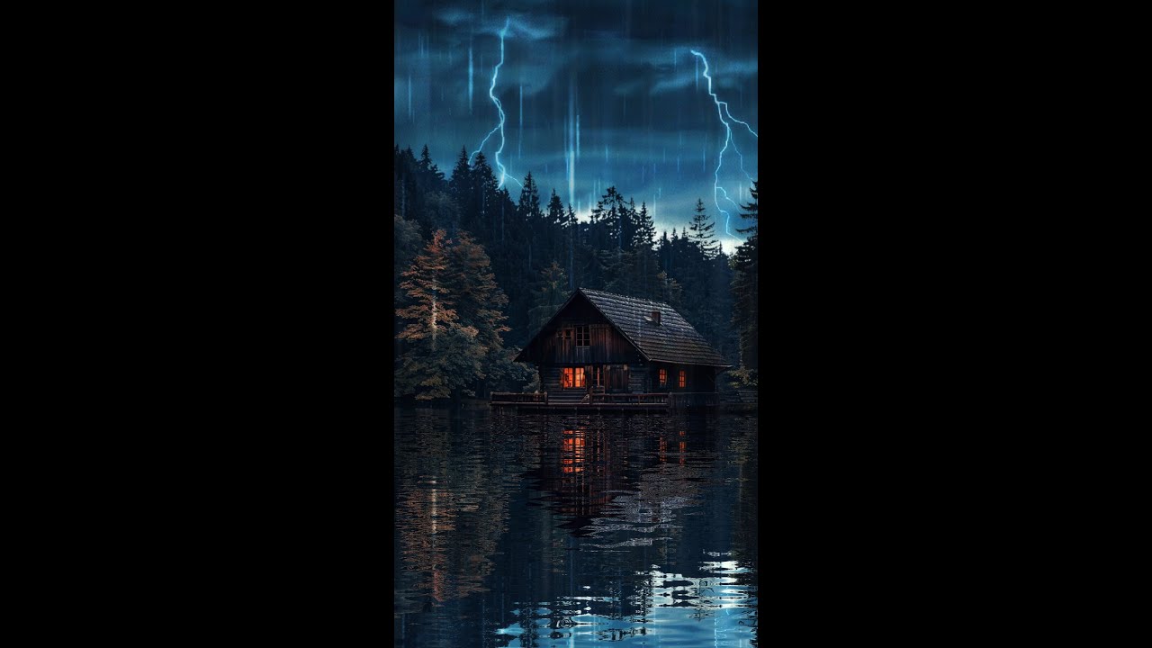 🔴 Lakeside House Rain and Thunder Sounds for Deep Sleep - YouTube