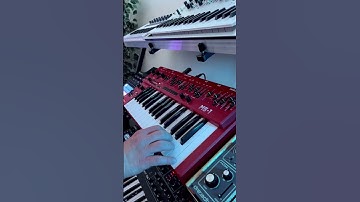 Recording some synth bass and guitar leads for my new track Departure Point | #synthwave #behringer