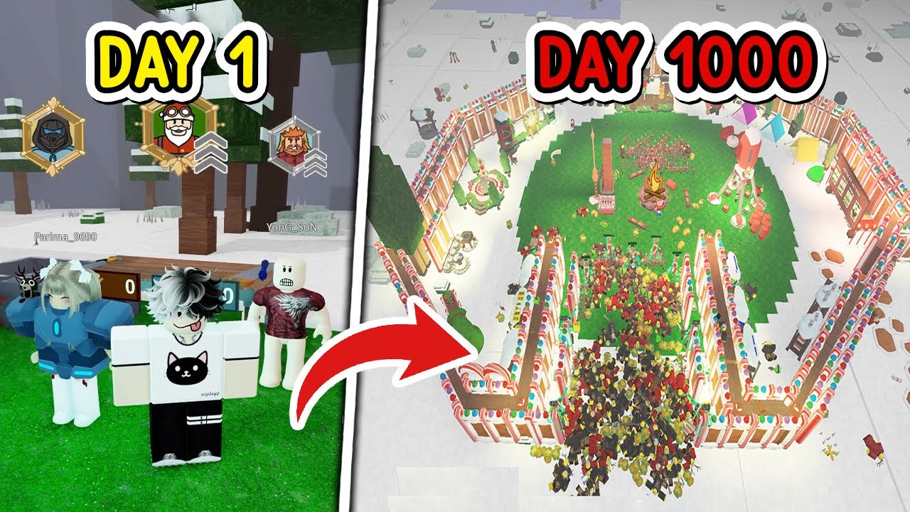 สร้างฐานสุดแกร่ง!! ป้อมปืนปะทะลัทธิ 1000วัน | Roblox 99คืนในป่า