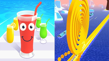 Juice Run VS Spiral Roll - All Levels SpeedRun Gameplay Android iOS Ep 1