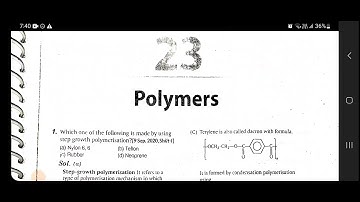 23 TS EAMCET POLYMERS CHEMISTRY YEAR WISE SOLVED QUESTIONS 2023 POLYMERS TS ARIHANT #EAMCET2023