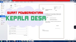 SURAT PEMBERHENTIAN MASA JABATAN KEPALA DESA