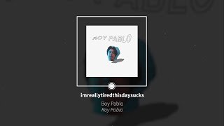 Video thumbnail of "Boy Pablo - imreallytiredthisdaysucks (Lyrics)"