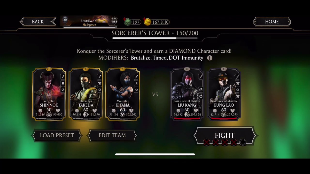 Mk Mobile Sorcerer Tower 150 Boss Fight