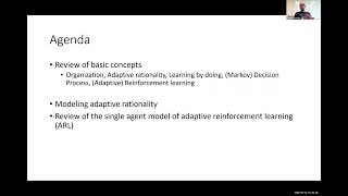 Lectures on Modelling Organizational Learning by Phanish Puranam INSEAD Session 1 Part A