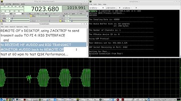 REMOTE RIG audio over ip test using the latest version of Jacktrip(1.2) - QRQ CW QSK test at 60 wpm