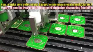 How to Make 0‑defect Badges For Premium Medal Manufacturers? Visual Soft Enamel Dispensing Machine screenshot 3