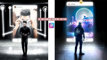 PicsArt 3D Instagram Viral Creative photo editing tutorial - Taukeer Editz