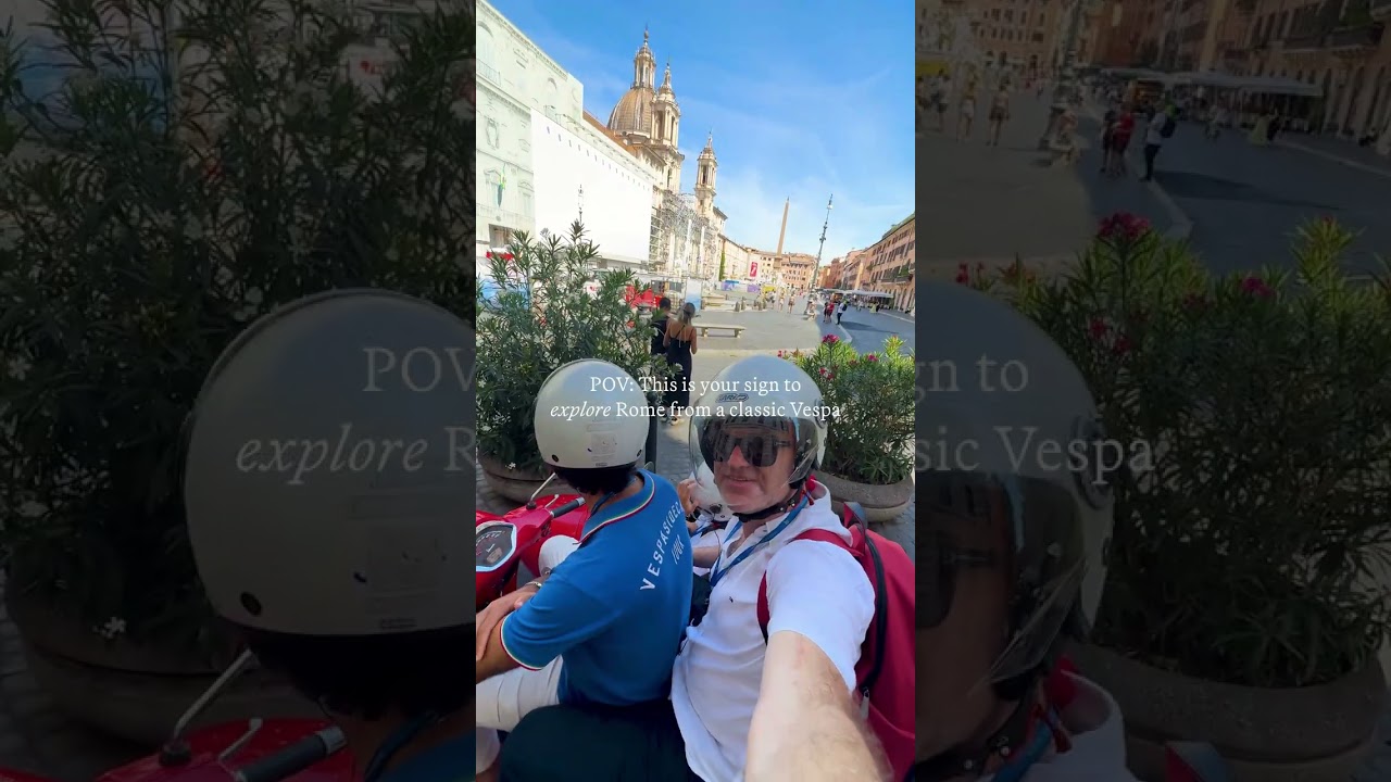 POV: This is your sign to explore Rome from a classic Vespa