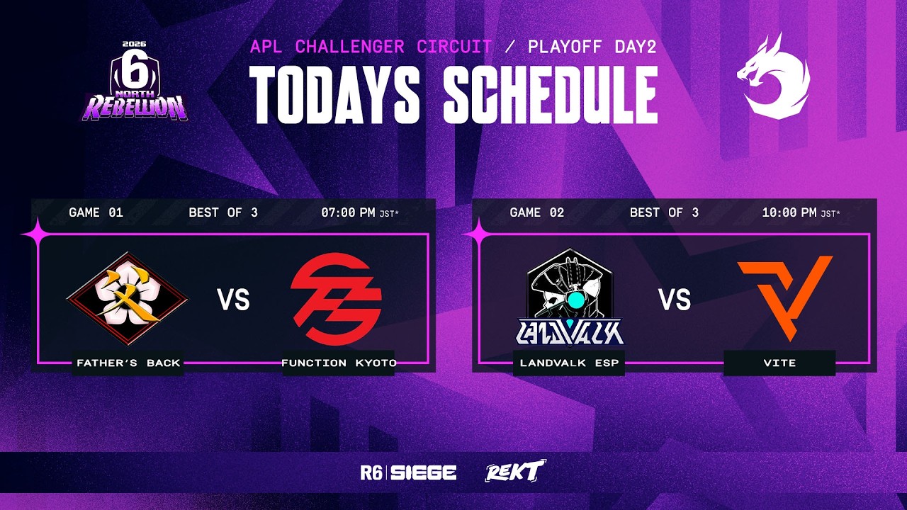 【R6S】APL Challenger Circuit 2026―North Rebellion ―Playoff Day2