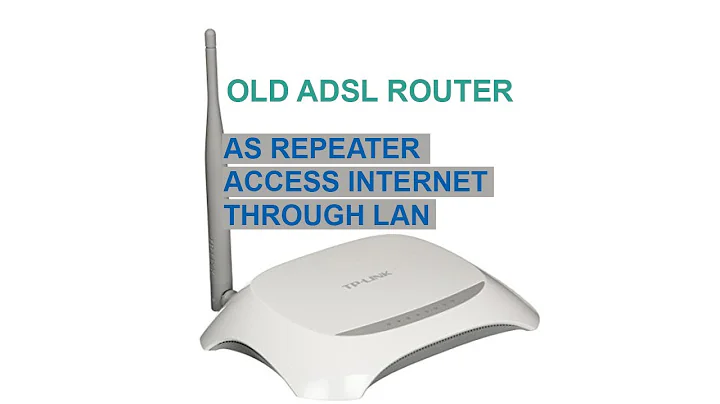 How to use old  ADSL Router as a secondary router or Extender | Asses internet from LAN to router.
