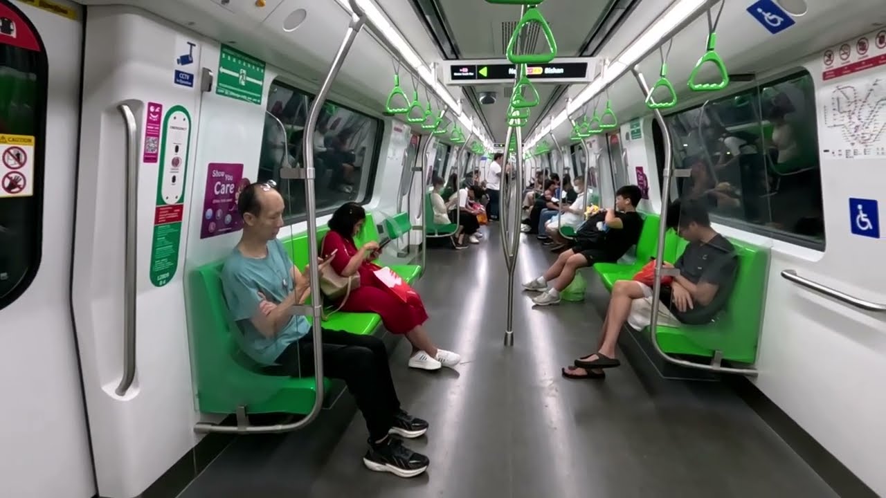 Singapore MRT Ride (NSL) - Ang Mo Kio to Bishan | 2x Escalator | 08/04/25