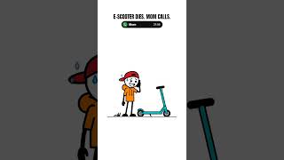 E-Scooter Dies. Mom Calls. 💀 #shorts