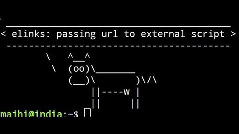elinks browser: passing url to external app