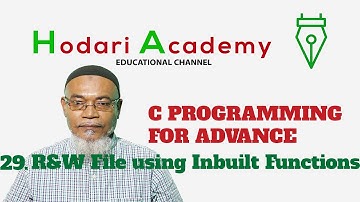 C Programming for Advanced - 29. R W File using Inbuilt Function