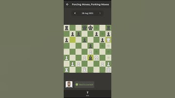 chess.com daily puzzle| Forcing Moves, Forking Moves