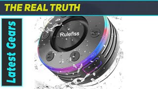 Rulefiss T7A Shower Speaker Review with LED Light &amp; Dual Pairing | Waterproof Bluetooth Speaker 2022