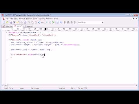 jQuery Tutorial - 91 - Enabling checkbox after scrolling