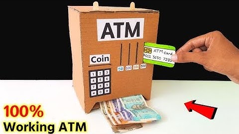 How to make a Simple ATM machine | card board easy atm machine , mini coin bank making