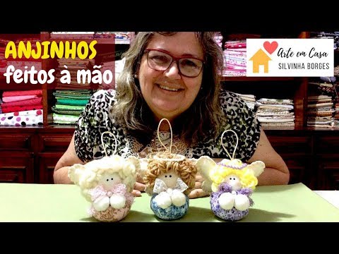 Faça fácil Anjinhos com Fuxico feitos à mão!