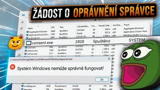 Žádost o oprávnění správce - consent.exe