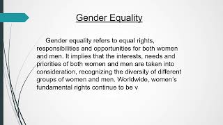 Gender Equality | Essay on Gender Equality | Gender Equality essay on English