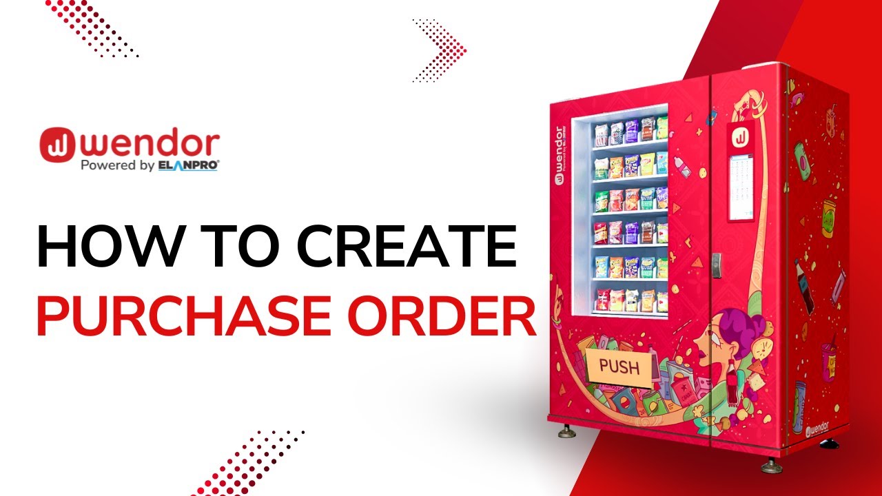 How to Create a Purchase Order in the Wendor Dashboard?