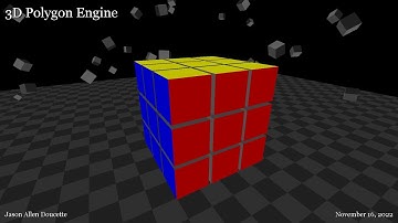 3D Polygon Engine #1 - flat shaded polygons, Rubik