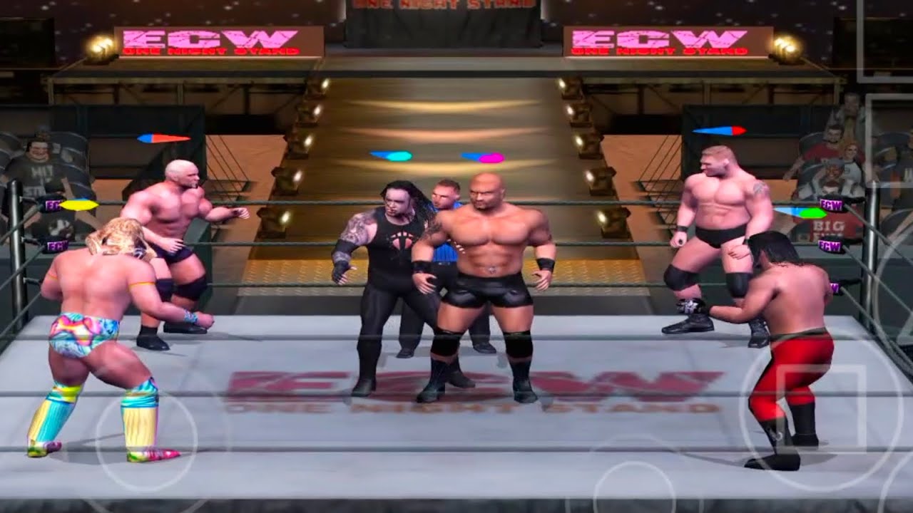 6 man battle royal match / SmackDownpain ultimate edition/ aethersx2 mobile 