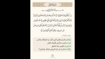 السراج في بيان غريب القران سورة القلم 1 تلاوة الشيخ سعد الغامدي