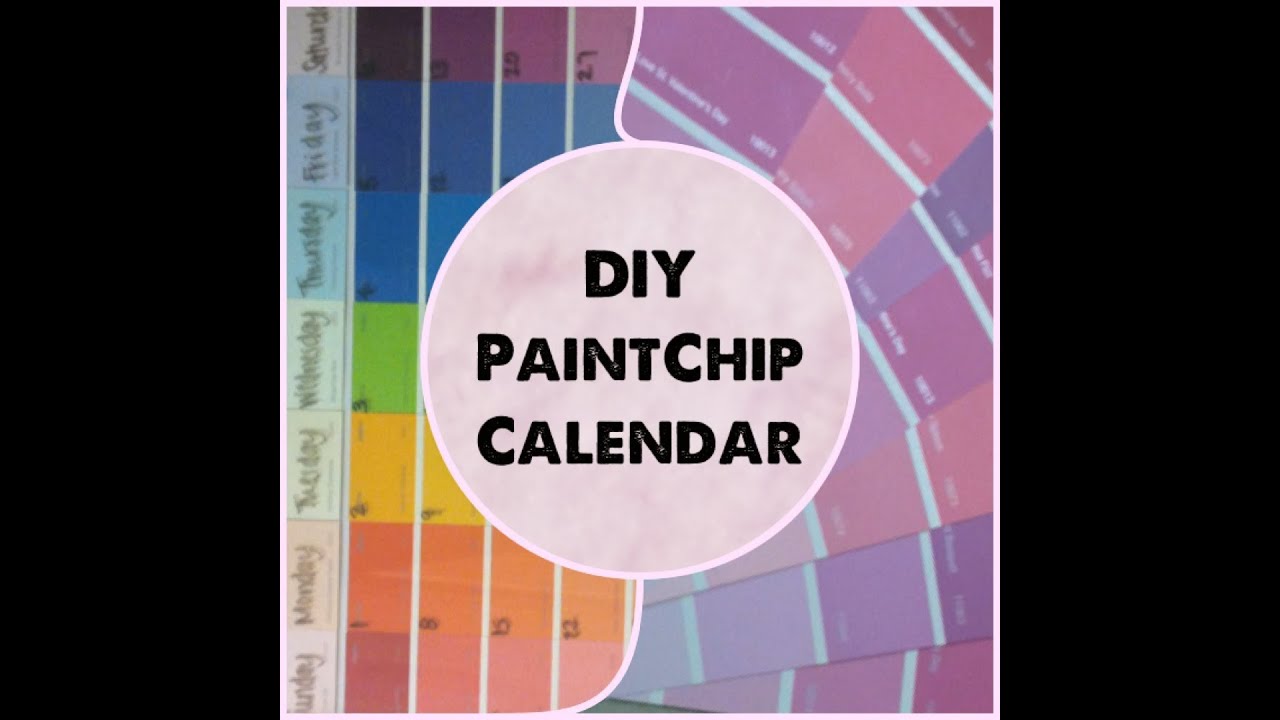DIY PaintChip Calendar!