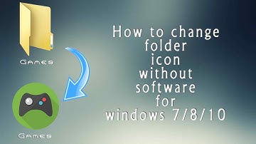 How to change folder icon without software for windows 7/8/10