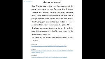 Pandora Box 5 series product of U-disks no longer contain game files