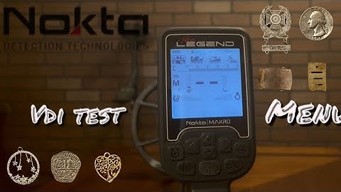 Nokta Makro Legend Vdi and menu