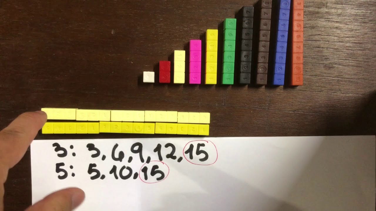 Mínimo común múltiplo con regletas